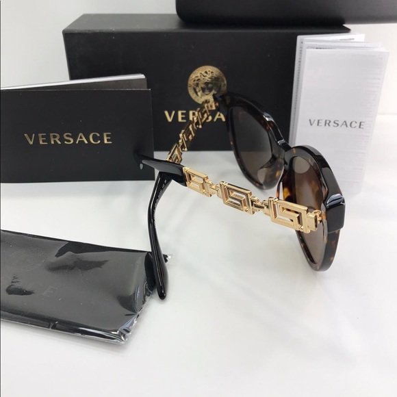NEW VERSACE VE4394 108/73 HAVANA CAT EYE EYEWEAR - Picture 7 of 9